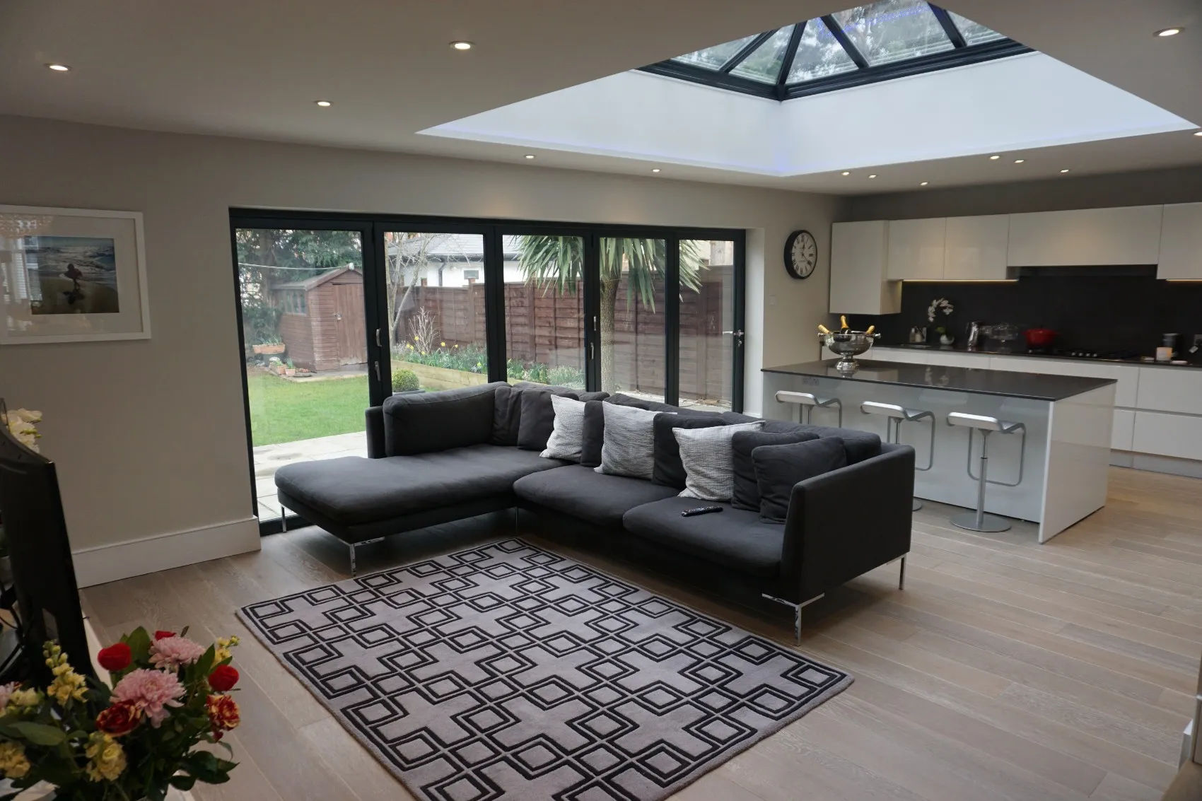 Kitchen extension with roof lantern